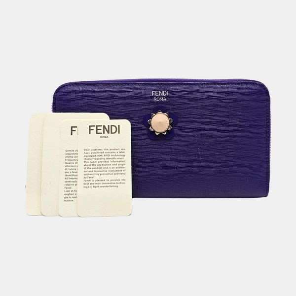 Leather Clutch Purple