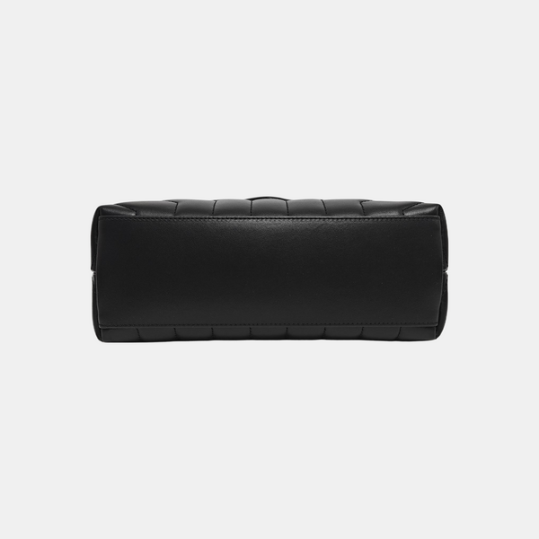 LOULOU Small Chevron Calfskin Black