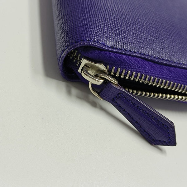 Leather Clutch Purple