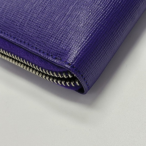 Leather Clutch Purple