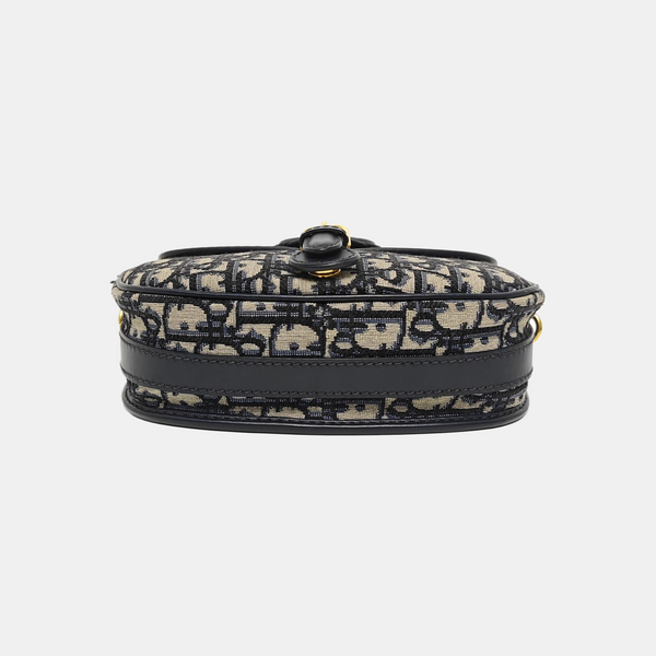 Bobby East-West Medium Oblique Canvas Blue