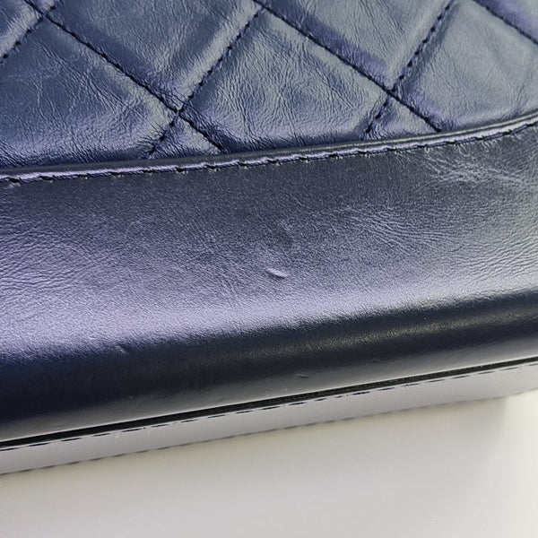 GABRIELLE Small Quilted Calfskin Blue