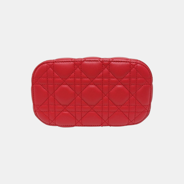 Travel Vanity Small Cannage Lambskin Red