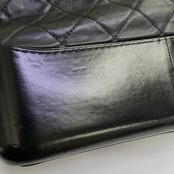 GABRIELLE Large Quilted Calfskin Black