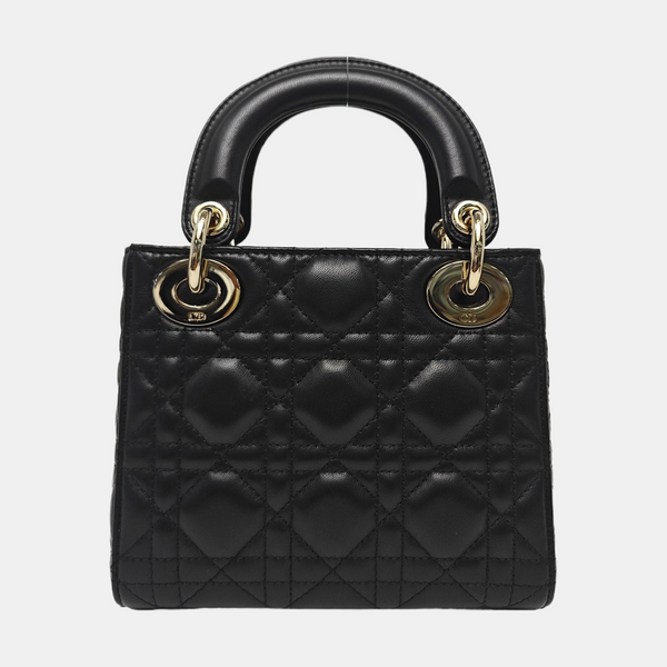 Lady Dior Mini Cannage Lambskin Black