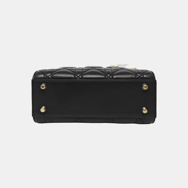 Lady Dior Mini Cannage Lambskin Black