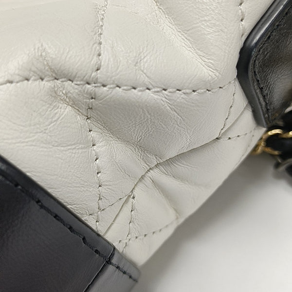 GABRIELLE Small Quilted Calfskin White