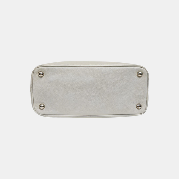 Galleria Medium Saffiano Calfskin White