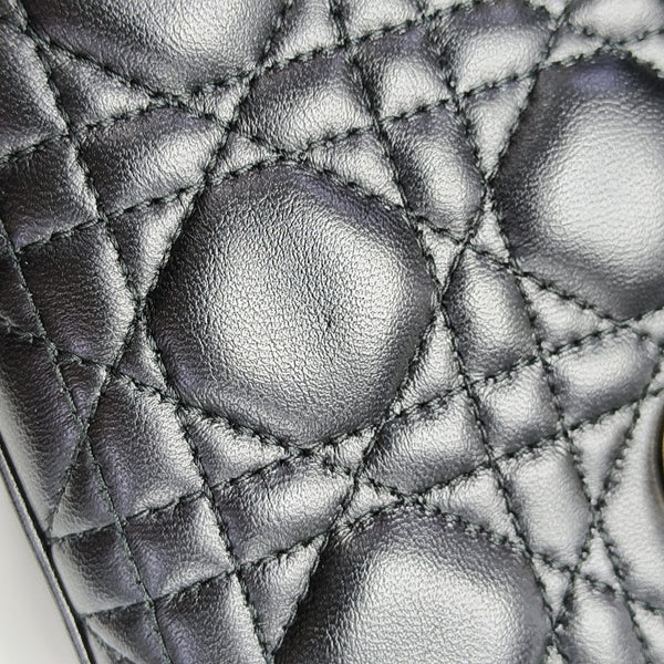Lady D-Joy Super Mini Cannage Lambskin Black