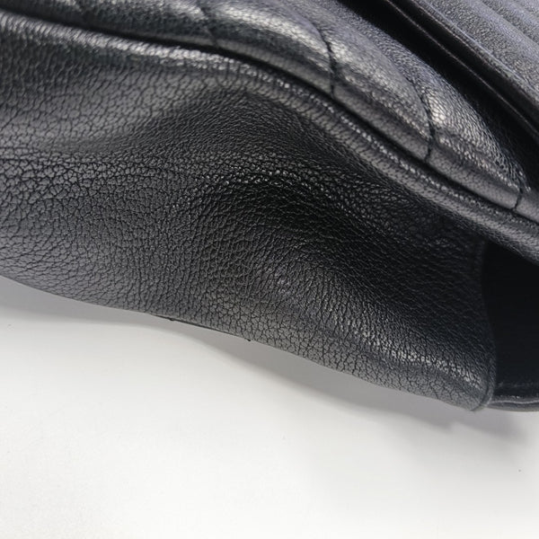 COLLEGE Medium Chevron Lambskin Black