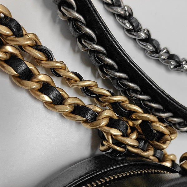 CHANEL 19 Small Quilted Lambskin Black