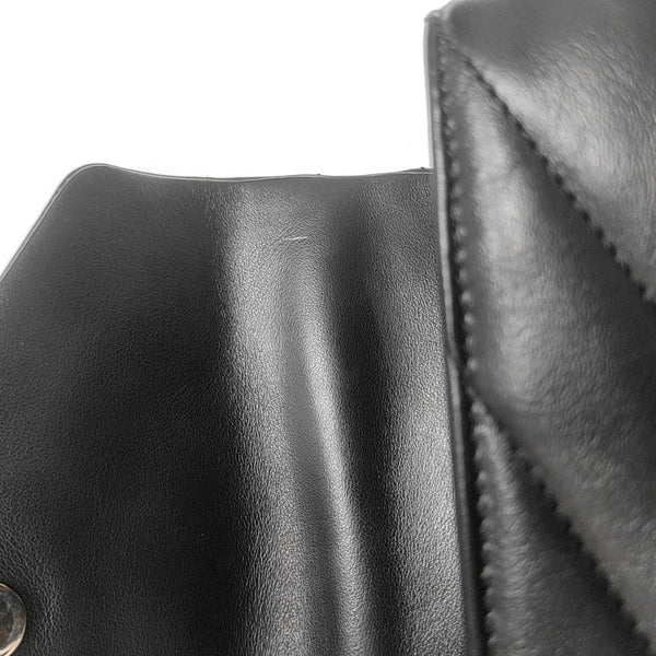 LOULOU Extra Small Chevron Calfskin Black