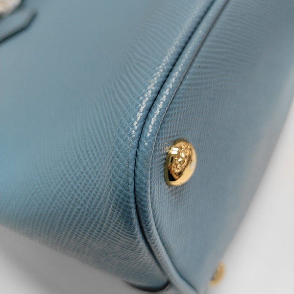 Double Medium Saffiano Calfskin Blue