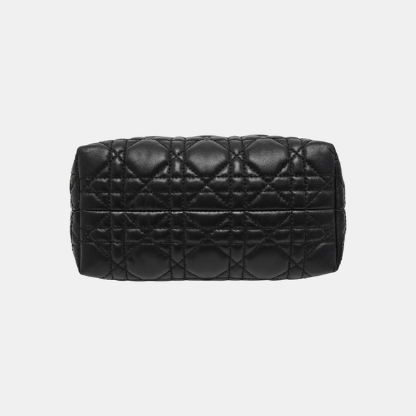 Jolie Top Handle Mini Cannage Lambskin Black