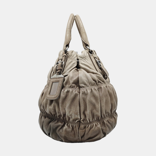 Gaufre Quilted Lambskin Gray