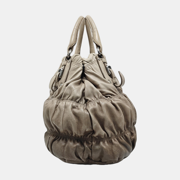 Gaufre Quilted Lambskin Gray