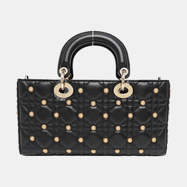 Lady D-Joy Medium Cannage Lambskin Black