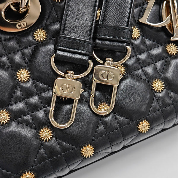 Lady D-Joy Medium Cannage Lambskin Black