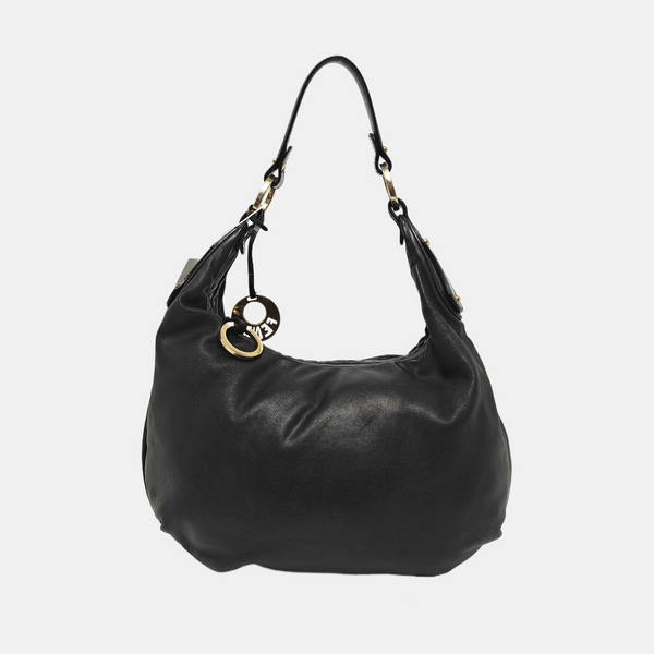 Calfskin Shoulder Bag Black