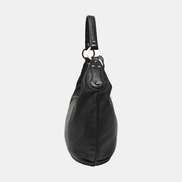 Calfskin Shoulder Bag Black