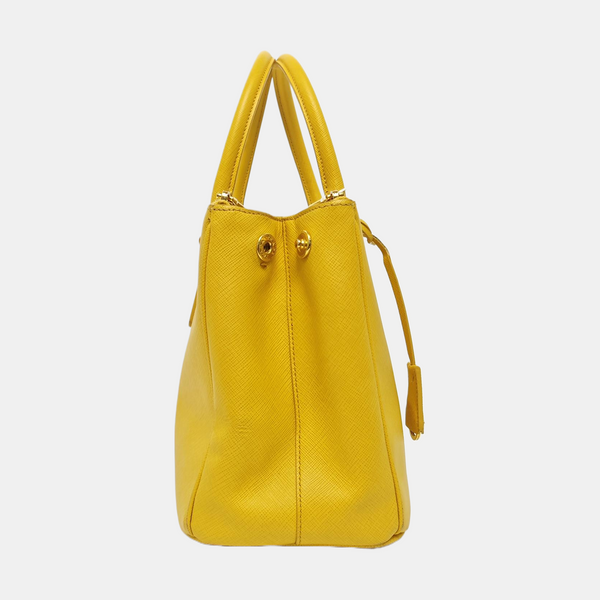 Galleria Large Saffiano Calfskin Yellow