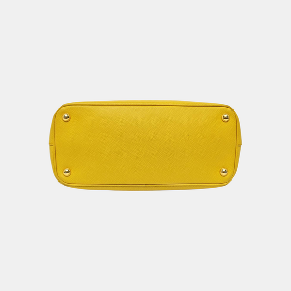 Galleria Large Saffiano Calfskin Yellow