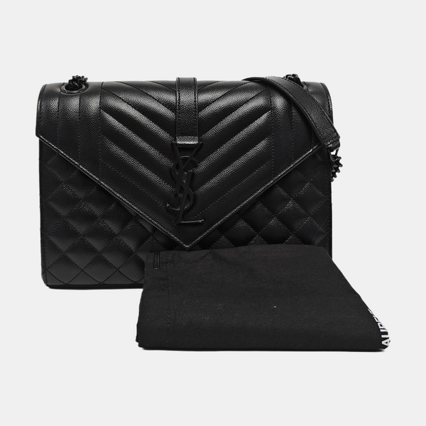 ENVELOPE Medium Quilted Calfskin Black