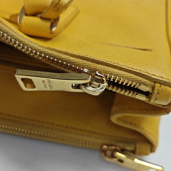 Galleria Large Saffiano Calfskin Yellow