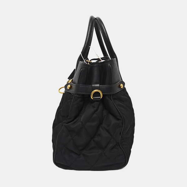 Gaufre Quilted Nylon Black