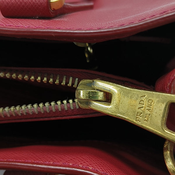 Galleria Extra Large Saffiano Calfskin Red