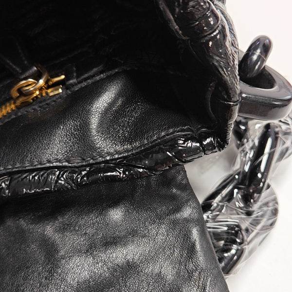 Gaufre Quilted Lambskin Black