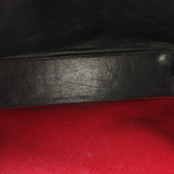 Double Large Saffiano Calfskin Red