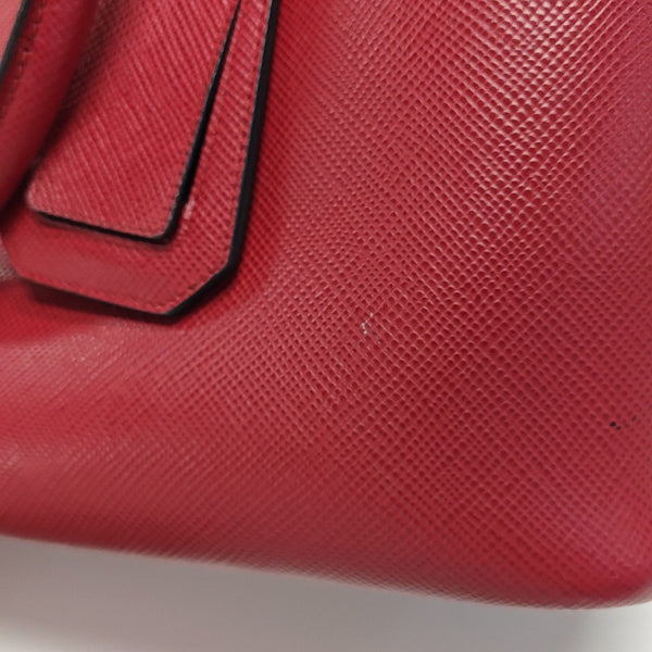 Double Large Saffiano Calfskin Red