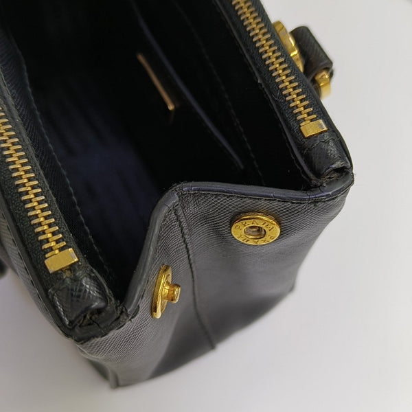 Galleria Super Mini Saffiano Calfskin Black