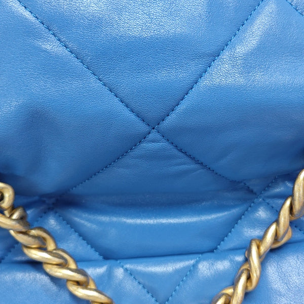 CHANEL 19 Small Quilted Lambskin Blue