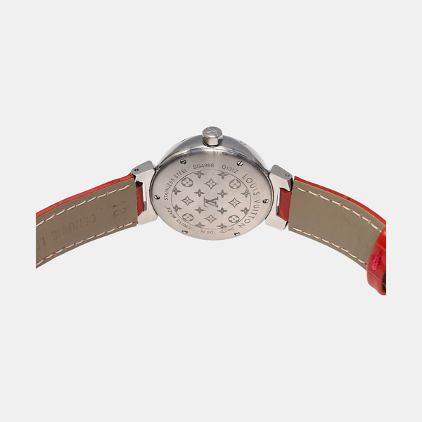 Tambour LV Glamour 34mm Red Quartz Watch