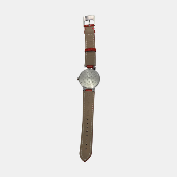 Tambour LV Glamour 34mm Red Quartz Watch