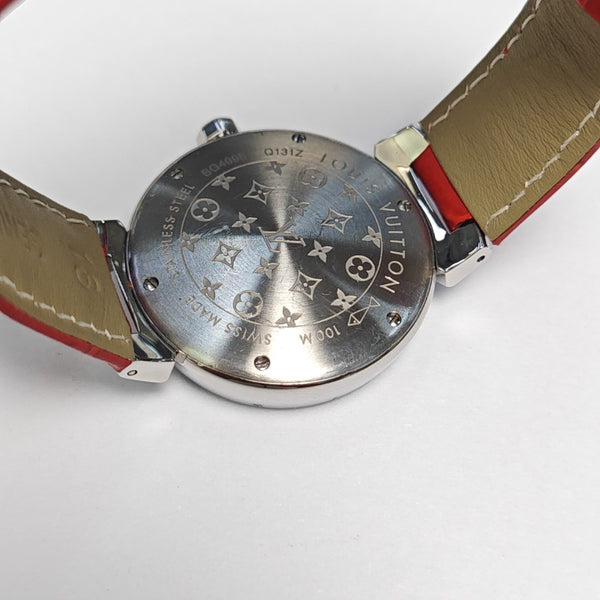 Tambour LV Glamour 34mm Red Quartz Watch
