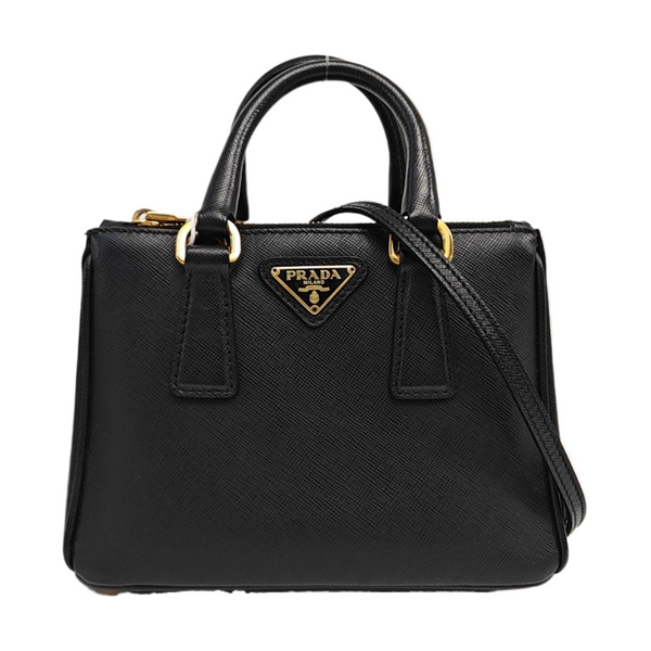 Galleria Super Mini Saffiano Calfskin Black