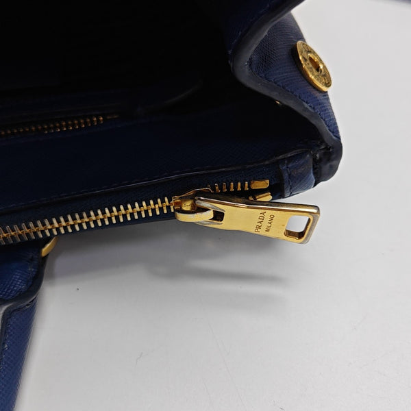 Galleria Large Saffiano Calfskin Blue