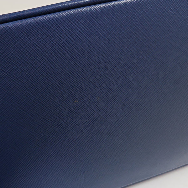Galleria Large Saffiano Calfskin Blue