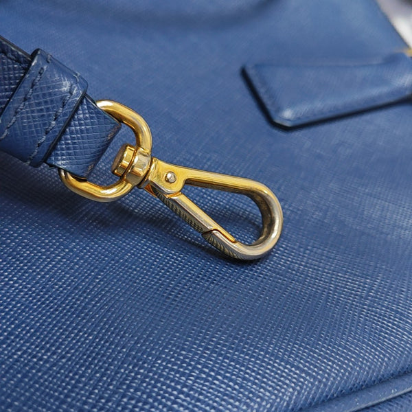Galleria Large Saffiano Calfskin Blue