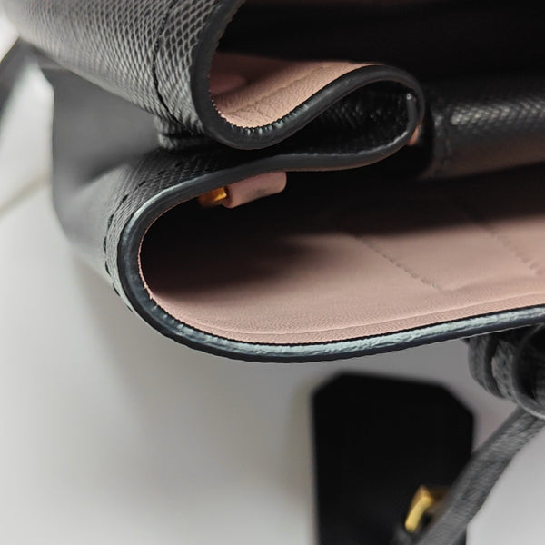 Double Saffiano Calfskin Black