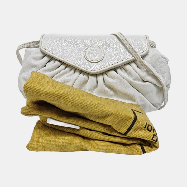 Calfskin Shoulder Bag White