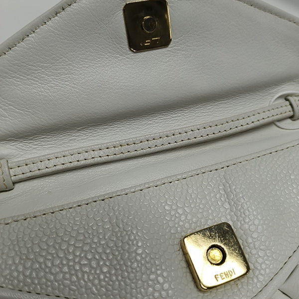 Calfskin Shoulder Bag White
