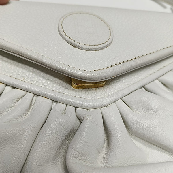 Calfskin Shoulder Bag White