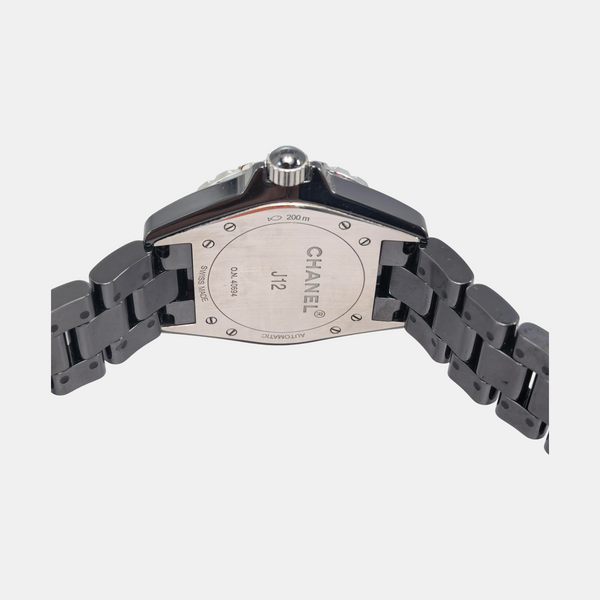 J12 38mm Black Automatic Watch