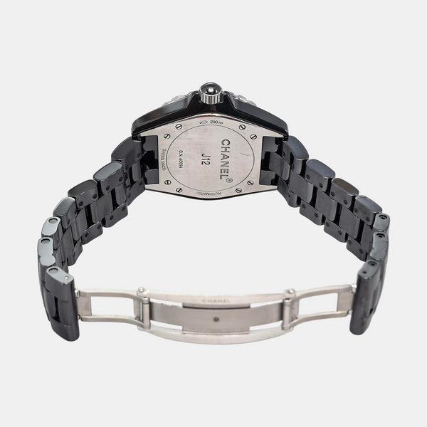 J12 38mm Black Automatic Watch