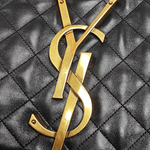 ICARE Extra Large Quilted Lambskin Black