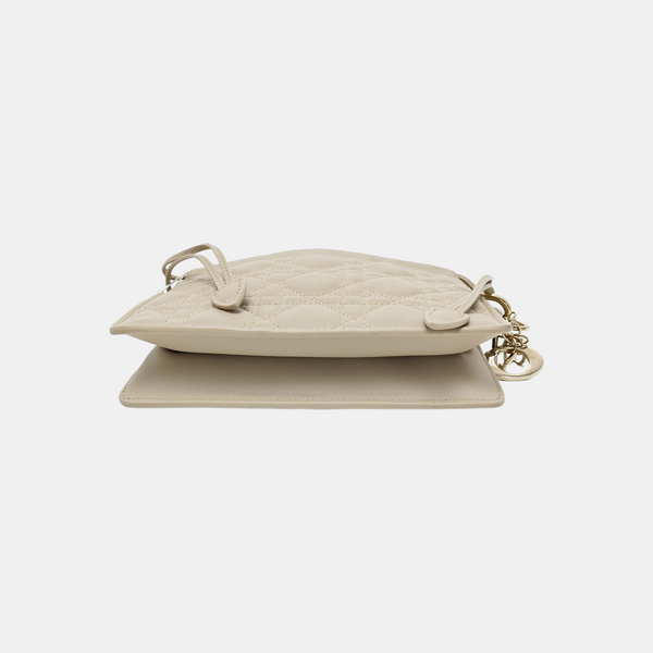 Lady Dior Milly Mini Cannage Lambskin Beige